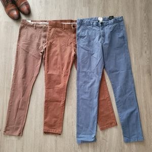 Plaid&Plain, H&M men's skinny chinos / khaki pants